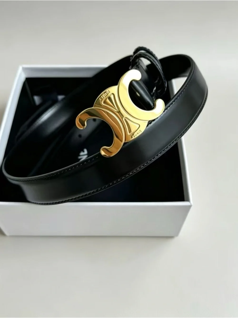 Celine Black Leather Women’s Belt Size 85 90 95 cm